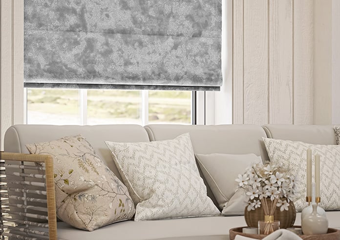 Crushed Velvet, Silver Grey - Twist&Fit Roman Blind - Image 5